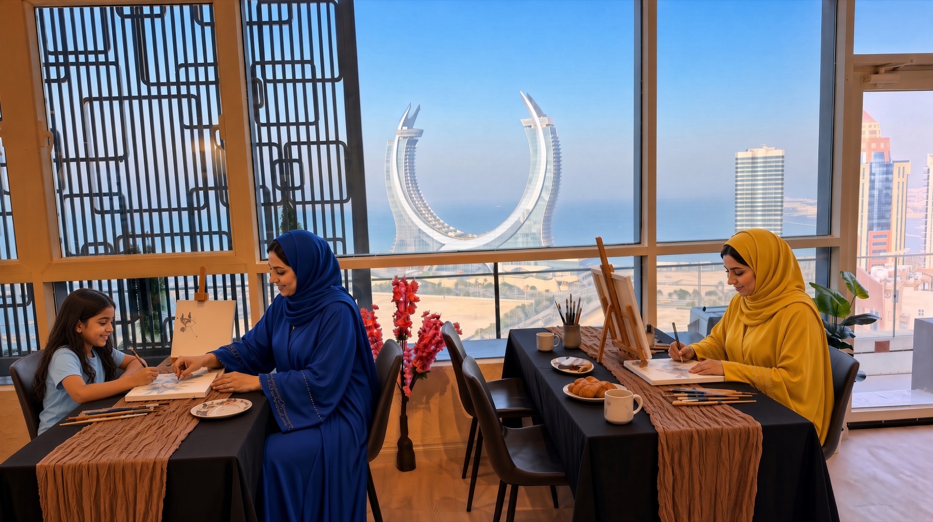الرسم وإطلالة لوسيل في AYADI